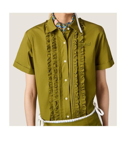 Miu Miu Green Poplin Shirt