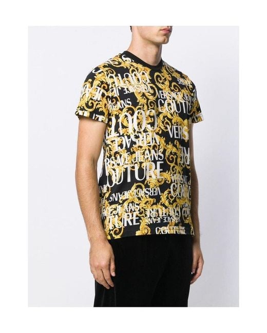 Versace Jeans Multicolor Logo Printed T-Shirt for men