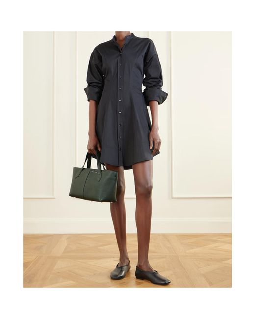 Proenza Schouler Black East West Chelsea Textured-Leather Tote