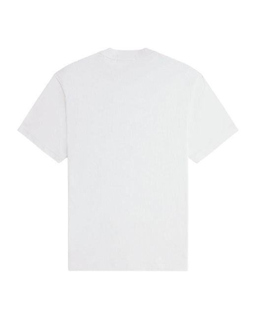 Fred Perry White Crewneck Shortsleeve Tshirt for men