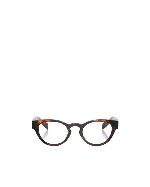 Prada White Eyewear Oval Frame Glasses
