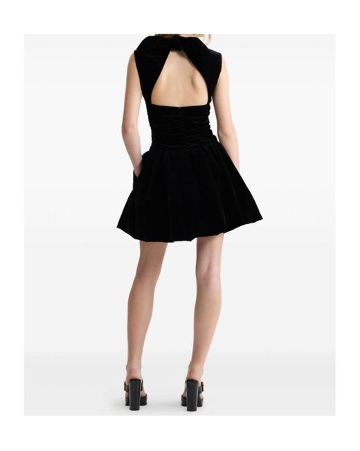 Patou Black Velvet Minidress