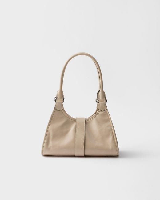 Prada Natural Small Leather Tote Bag