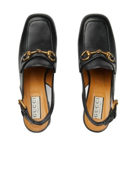 Gucci Black Horsebit 85Mm Platform Pumps