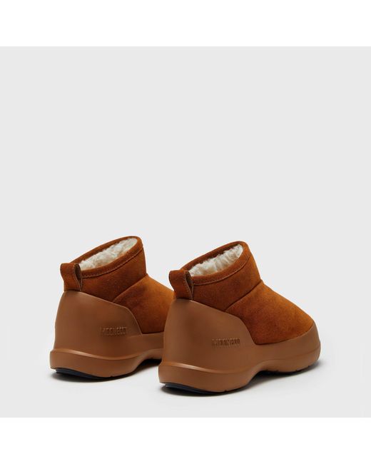 Moon Boot Brown Luna Low-Top Suede Boots