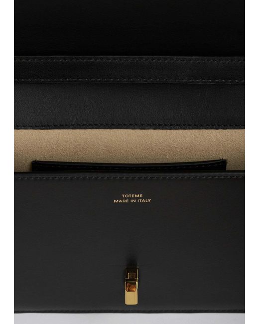 Totême  Black T-Lock Leather Crossbody