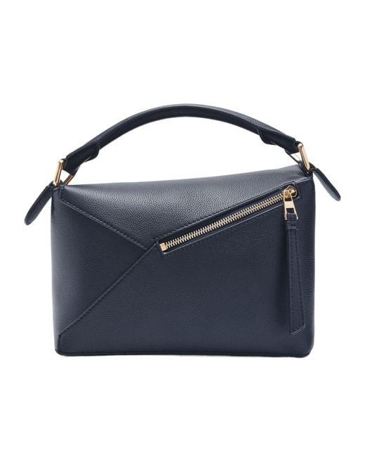 Loewe Blue Small Puzzle Bag