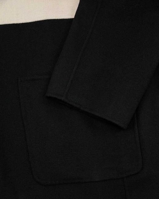 Weekend by Maxmara Black Wool Patchwork Coat