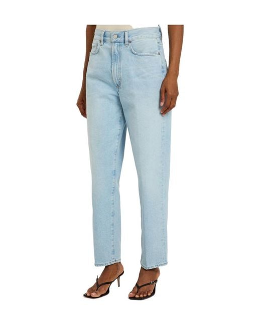 Agolde Blue Tapered-Leg Jeans