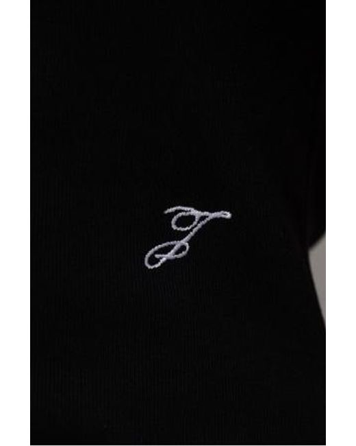 Jacquemus Black Logo Embroidered Scoop Neck T-Shirt
