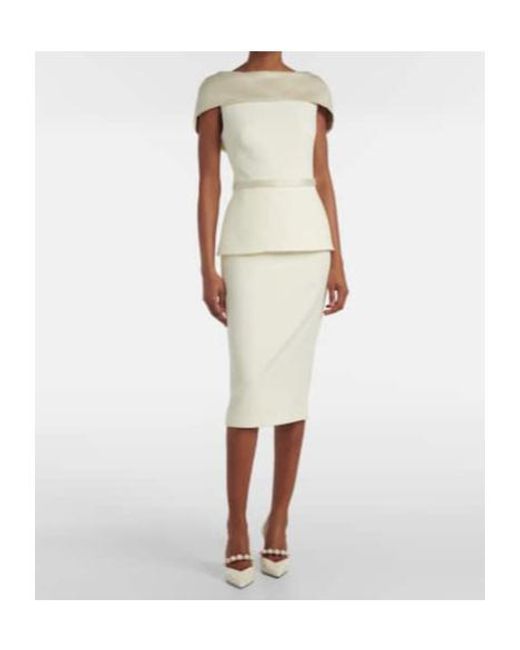 Safiyaa White Rella Midi Dress