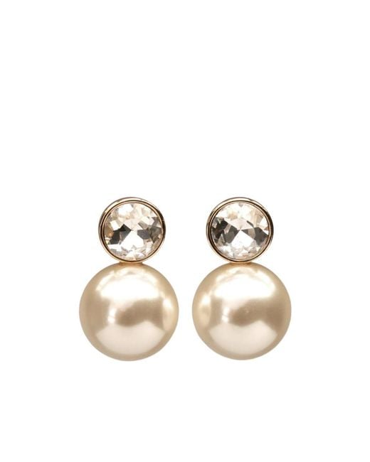 Carolina Herrera Metallic Spherical Pendant Earrings