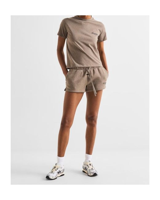 Fear Of God Gray Logo Drawstring Shorts
