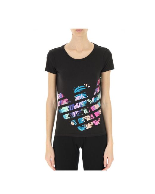 EA7 Black Logo Printed T-Shirt