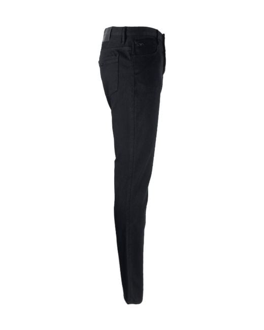 Emporio Armani Blue Logo Plaque Slim-Fit Jeans for men