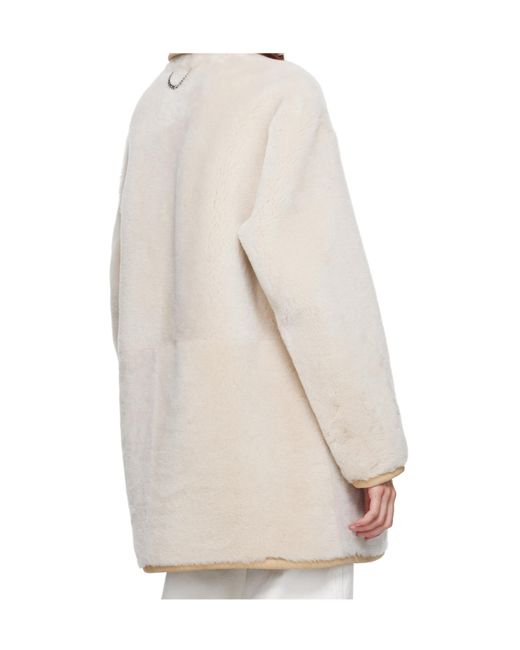 Calvin Klein White Long-Sleeved Coat