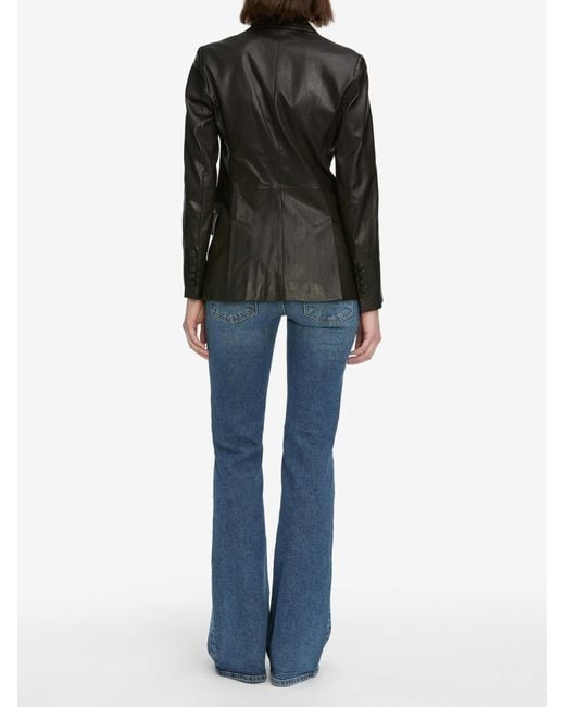 FRAME Blue Low-Rise Flared Jeans