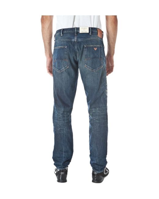 Armani Jeans Blue Logo Jeans for men