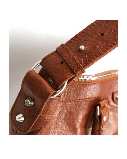 Balenciaga Brown Zipper Shoulder Bag for men