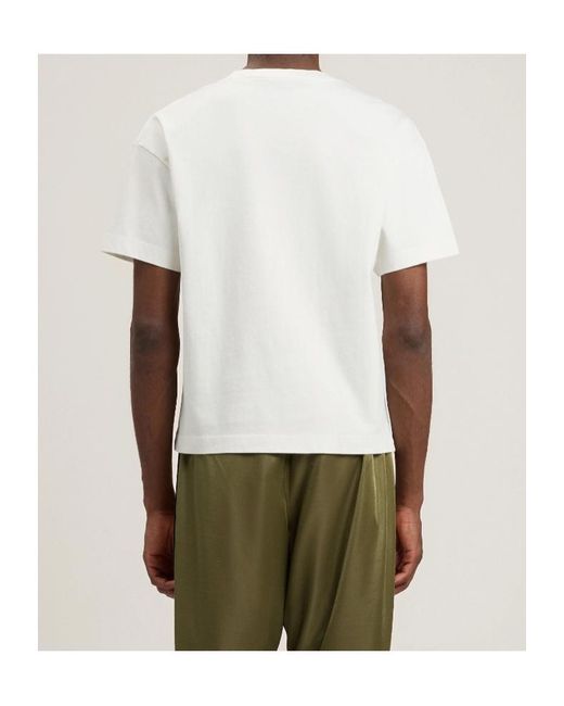 Palm Angels White Graphic Printed Crewneck T-Shirt for men
