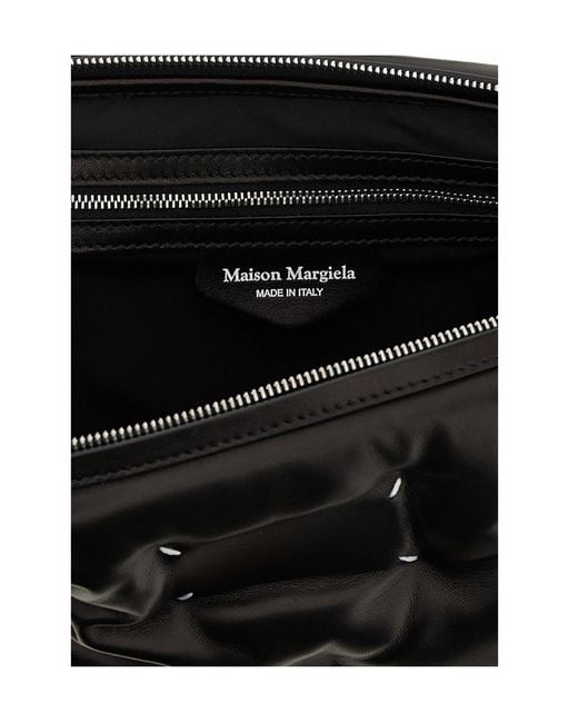 Maison Margiela Black Zip-Up Padded Clutch Bag for men