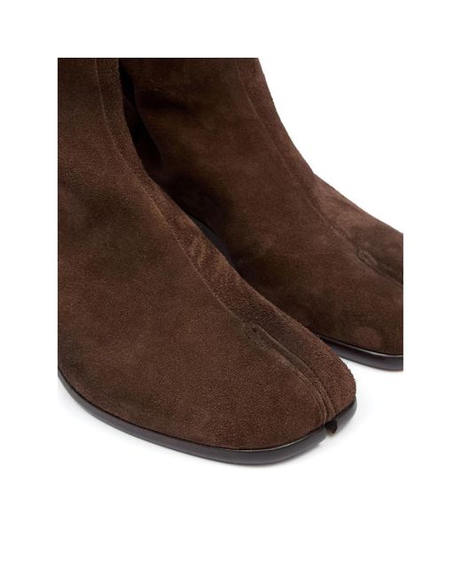 Maison Margiela Brown Tabi Toe Ankle Boots