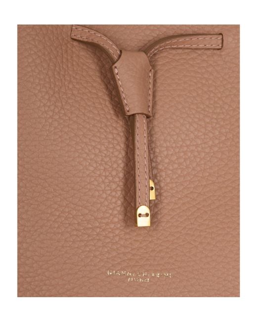 Gianni Chiarini Natural Drawstring Bucket Bag