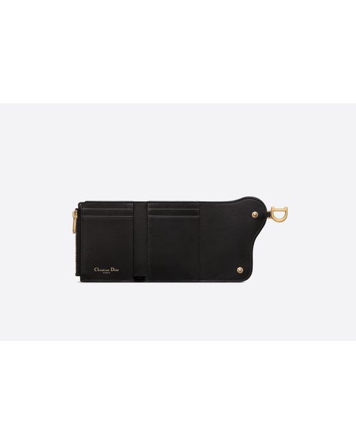 Dior Black Saddle Lotus Wallet