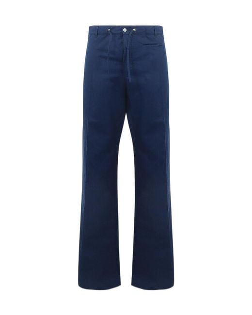 McQueen Blue Straight-Leg Trousers for men
