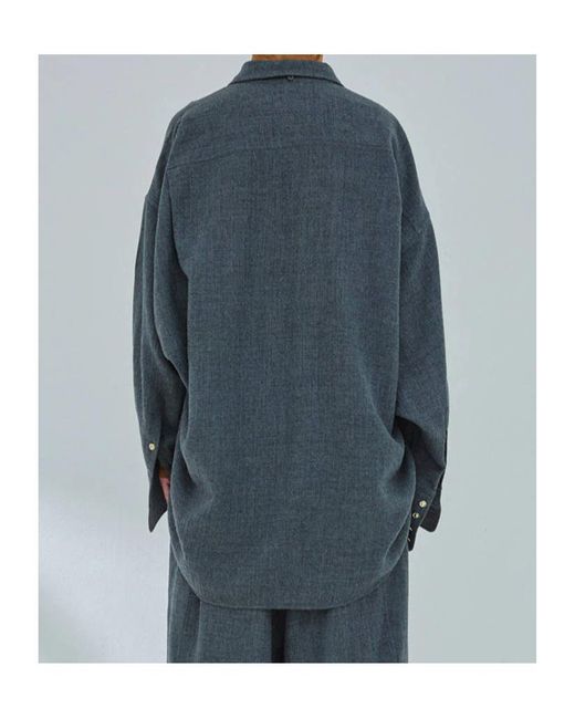 DARKPARK Gray Georgia Detachable Scarf Japanese Shirt