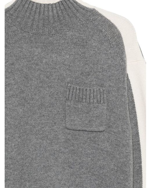 Semicouture Gray Long-Sleeved Sweater