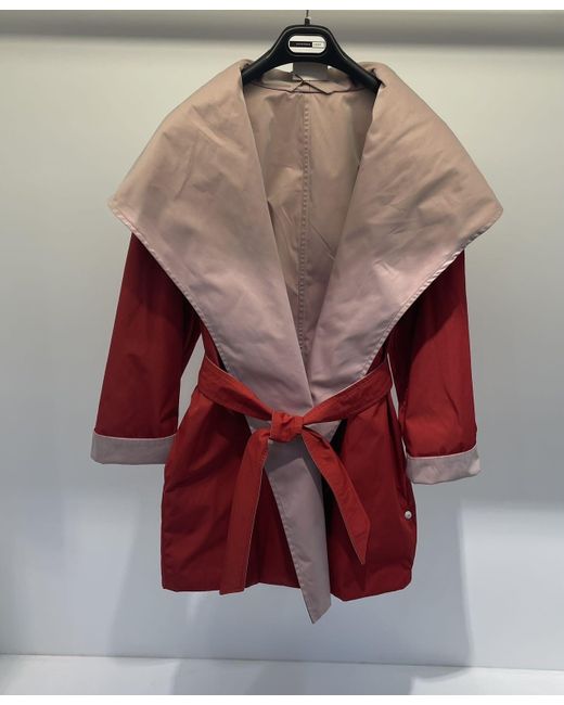 Max Mara Red Long-Sleeved Casual Jacket