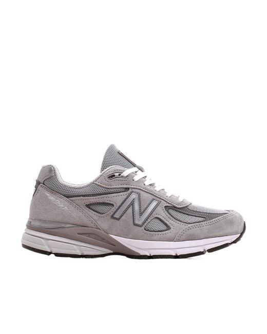 New Balance Gray Lace Up Sneakers for men