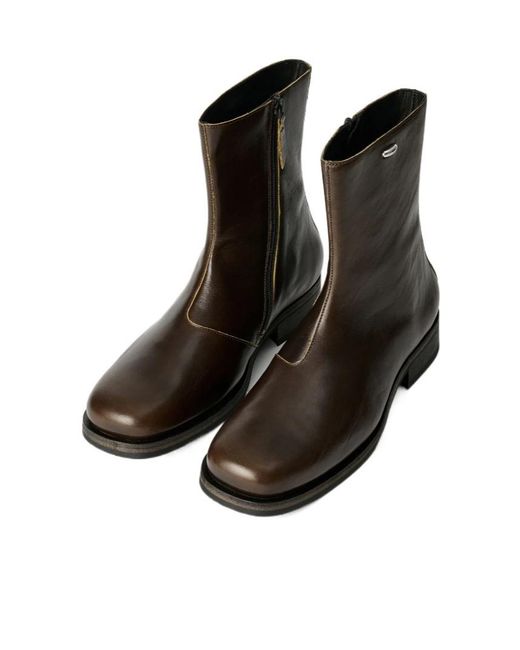 Our Legacy Brown Camion Zip Ankle Boots for men