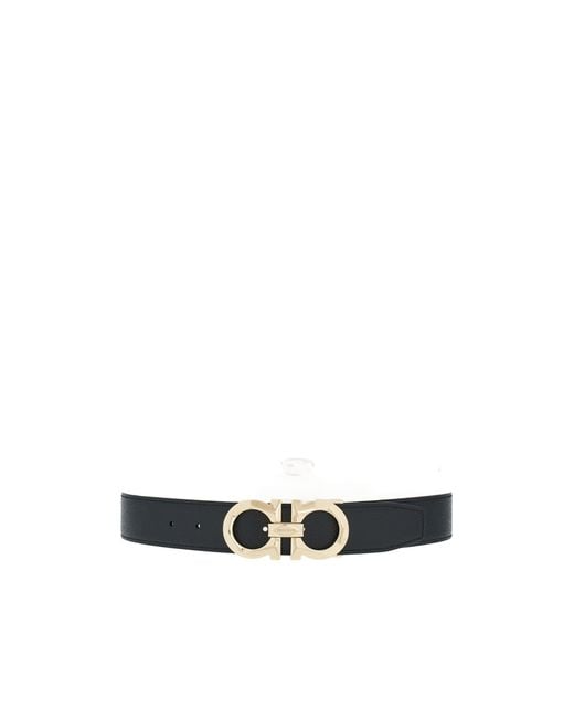 Ferragamo White Logo Belt for men