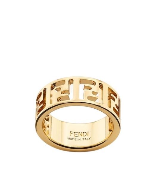Fendi Metallic Colored Metal Ring