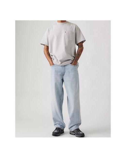 Levi's Blue Belt-Loop Jeans for men