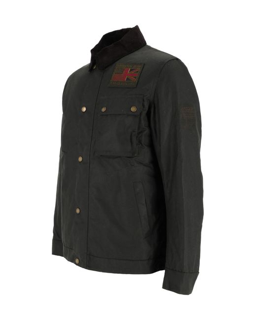 Barbour Black Waxed Cotton Jacket for men