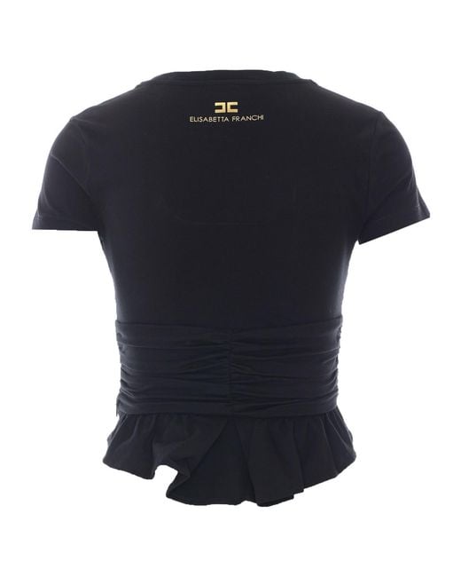 Elisabetta Franchi Blue Short-Sleeved T-Shirt