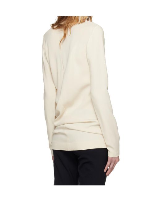 Totême Natural High-Neck Twist Blouse