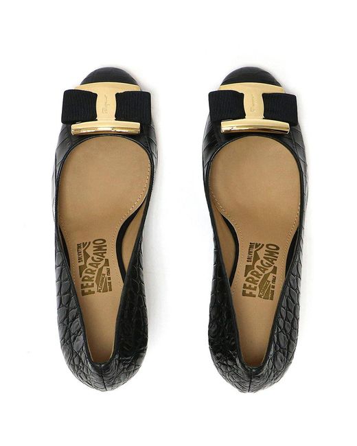 Ferragamo Black Bow-Tie High Heels
