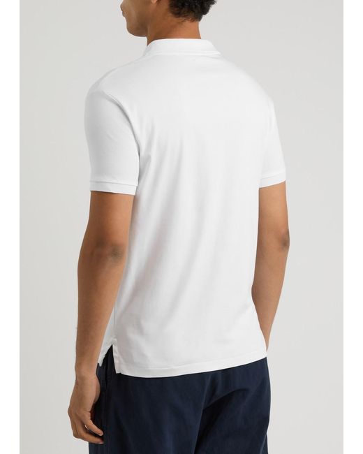 Polo Ralph Lauren White Slim Pima Cotton Polo Shirt for men
