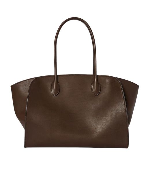 The Row Brown Double Handle Shoulder Bag