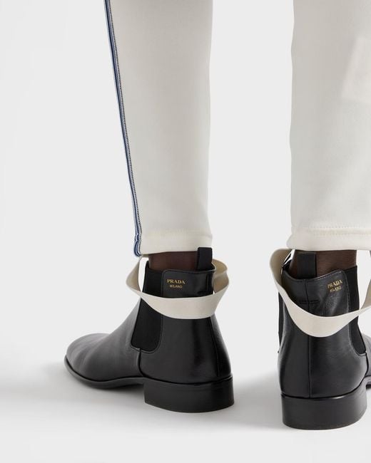 Prada White Fleece Leggings