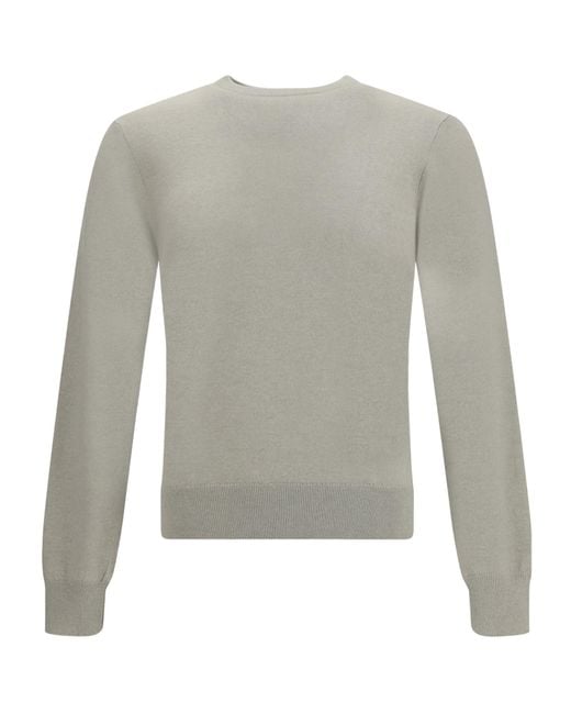 Cruciani Gray Crewneck Cashmere Knitted Sweater for men