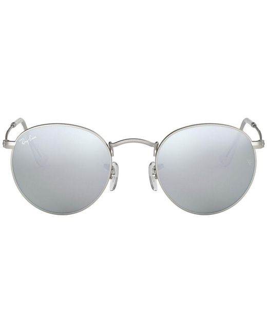 Ray-Ban White Round Frame Sunglasses for men