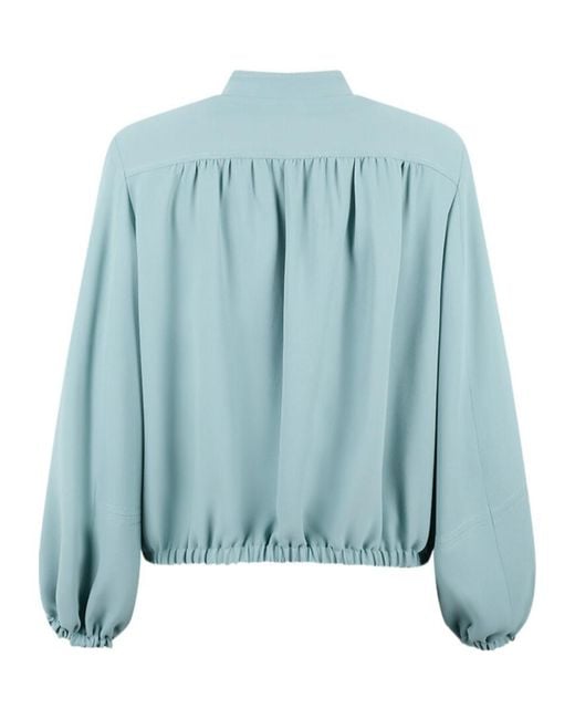 Fabiana Filippi Blue Long-Sleeve Zip-Up Jacket