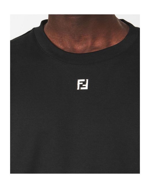 Fendi Black Metal Ff Tee for men