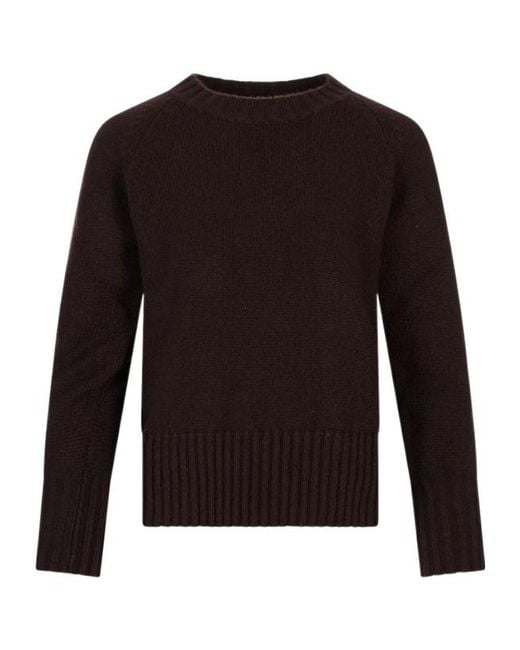 Fedeli Black Long-Sleeved Crewneck Jumper