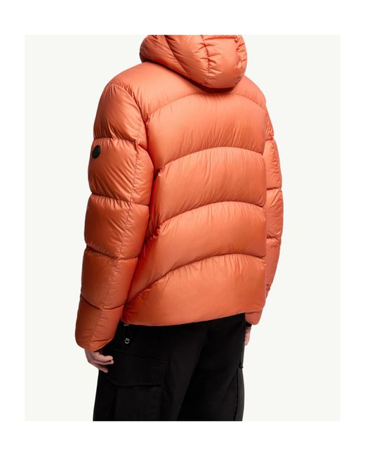 Moncler Orange Fulcran Hooded Short Down Jacket for men